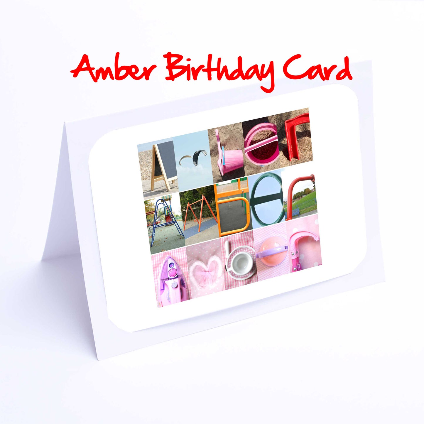 Ame - Anya Girls Personalised Card - Amanda, Amber, Amelia, Amelie, Amie,Amy, Angela,Anja, Anya, Any name - Girls Birthday Cards