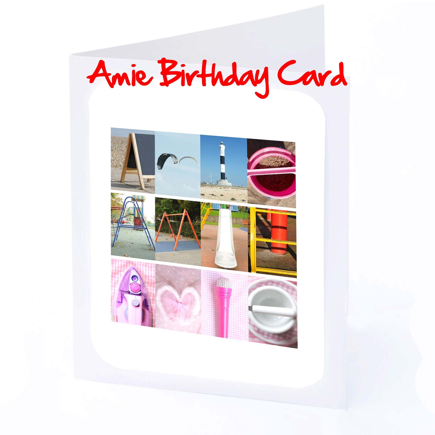 Ame - Anya Girls Personalised Card - Amanda, Amber, Amelia, Amelie, Amie,Amy, Angela,Anja, Anya, Any name - Girls Birthday Cards