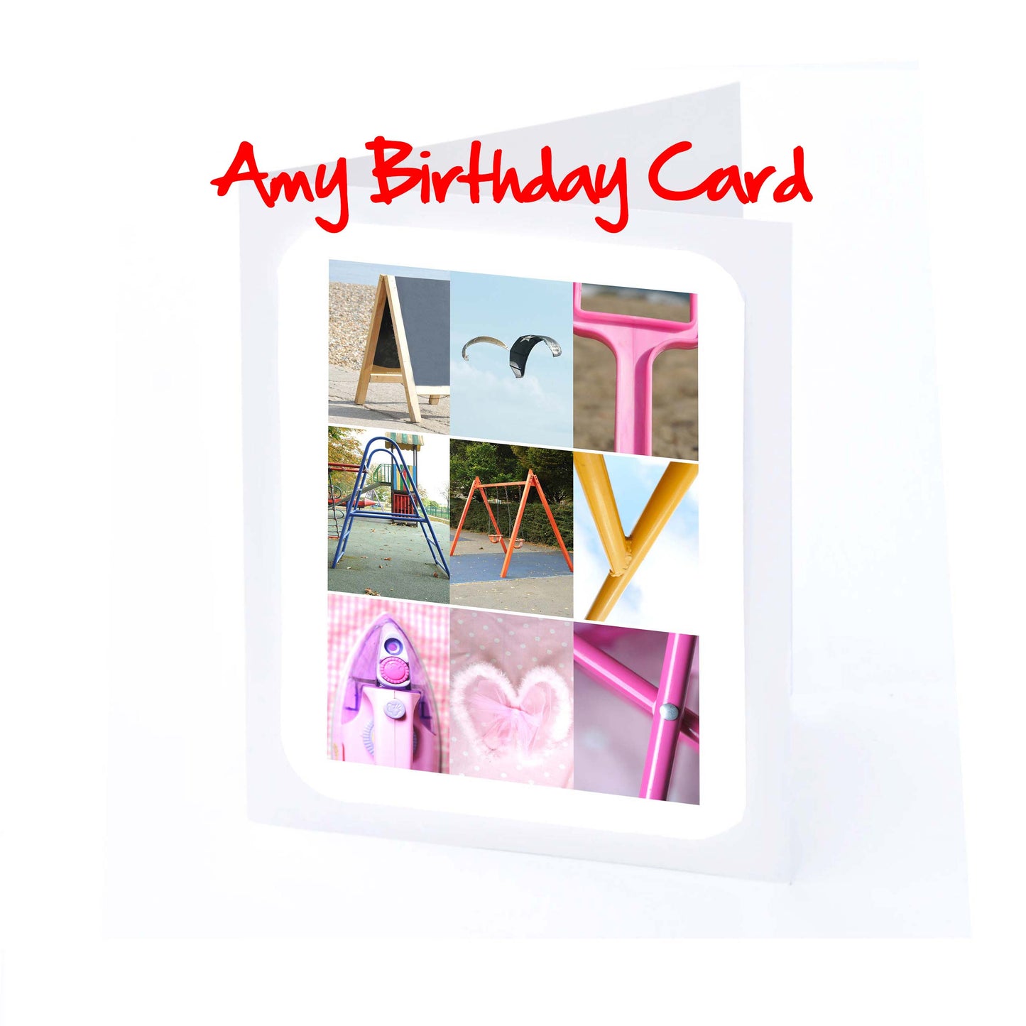 Ame - Anya Girls Personalised Card - Amanda, Amber, Amelia, Amelie, Amie,Amy, Angela,Anja, Anya, Any name - Girls Birthday Cards