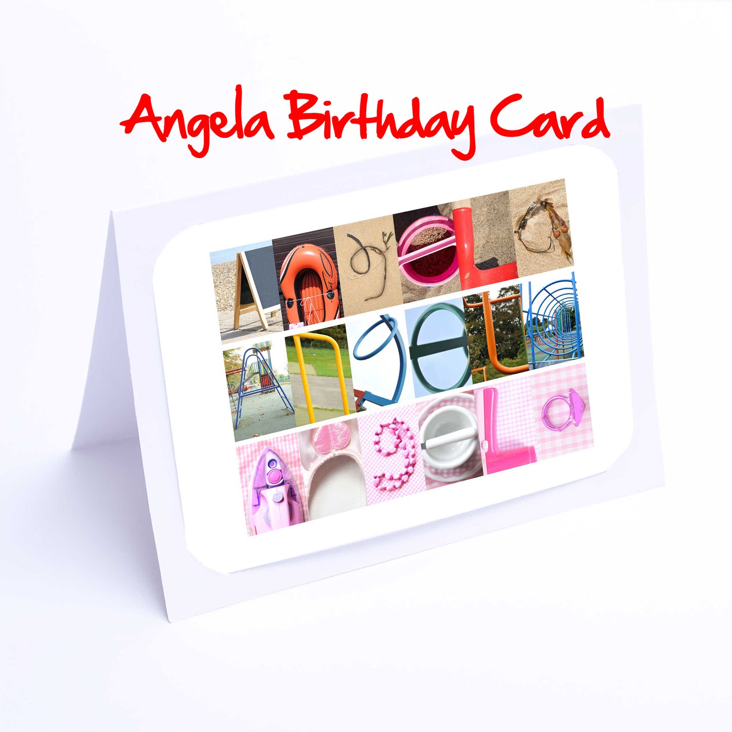 Ame - Anya Girls Personalised Card - Amanda, Amber, Amelia, Amelie, Amie,Amy, Angela,Anja, Anya, Any name - Girls Birthday Cards