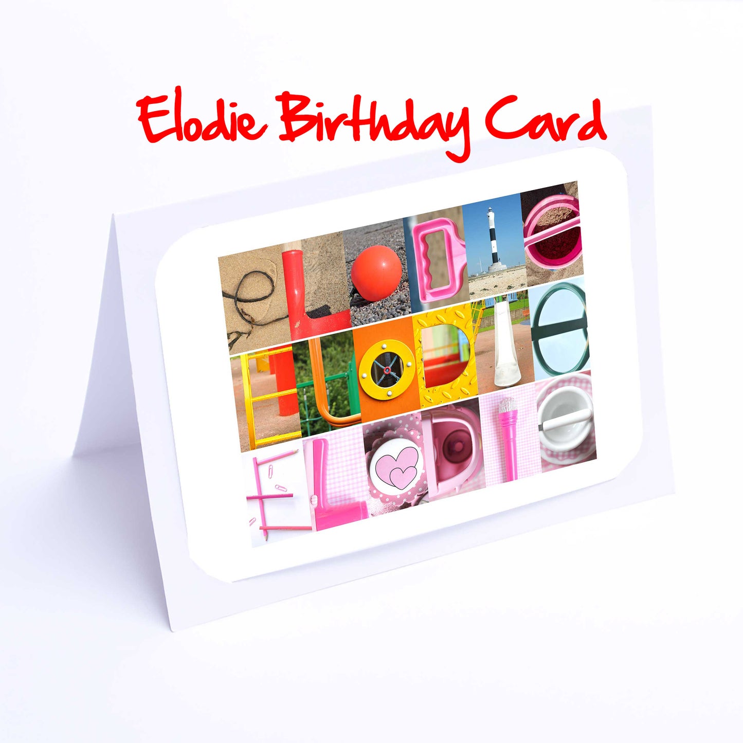 Elodie - Esther Girls Personalised Card - Ellie, Elodie, Elouise, Emilia, Emily, Emma, Erin, Esme, Esther Any name - Personalised Girls Cards