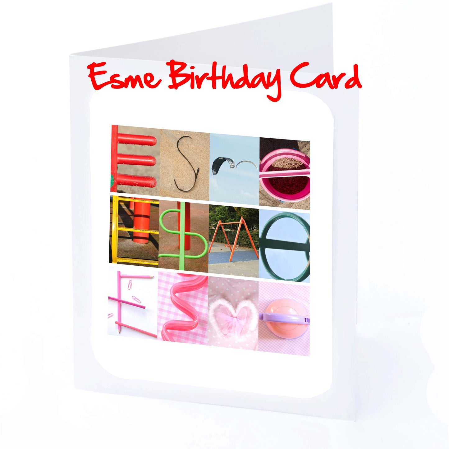 Elodie - Esther Girls Personalised Card - Ellie, Elodie, Elouise, Emilia, Emily, Emma, Erin, Esme, Esther Any name - Personalised Girls Cards
