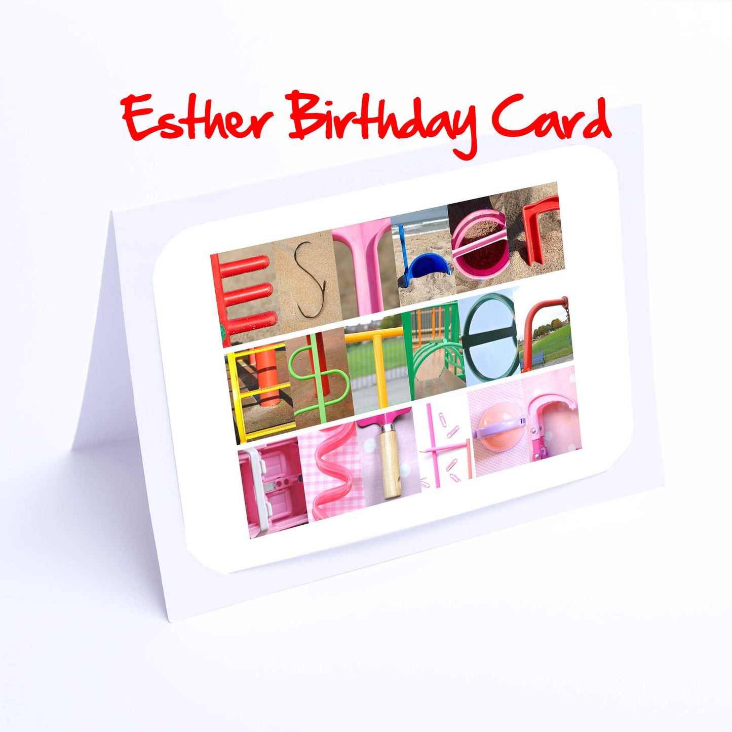Elodie - Esther Girls Personalised Card - Ellie, Elodie, Elouise, Emilia, Emily, Emma, Erin, Esme, Esther Any name - Personalised Girls Cards