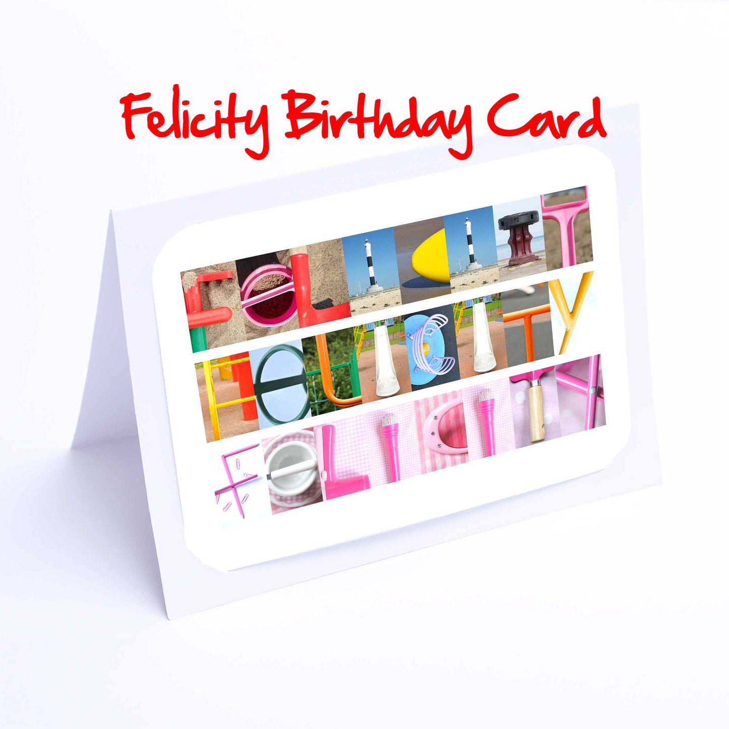 Eva - Flora Girls Personalised Card - Eva, Eve, Evelyn, Evie, Faith, Felicity, Fiona, Flora, Florence, Any name - Personalised Girls Cards