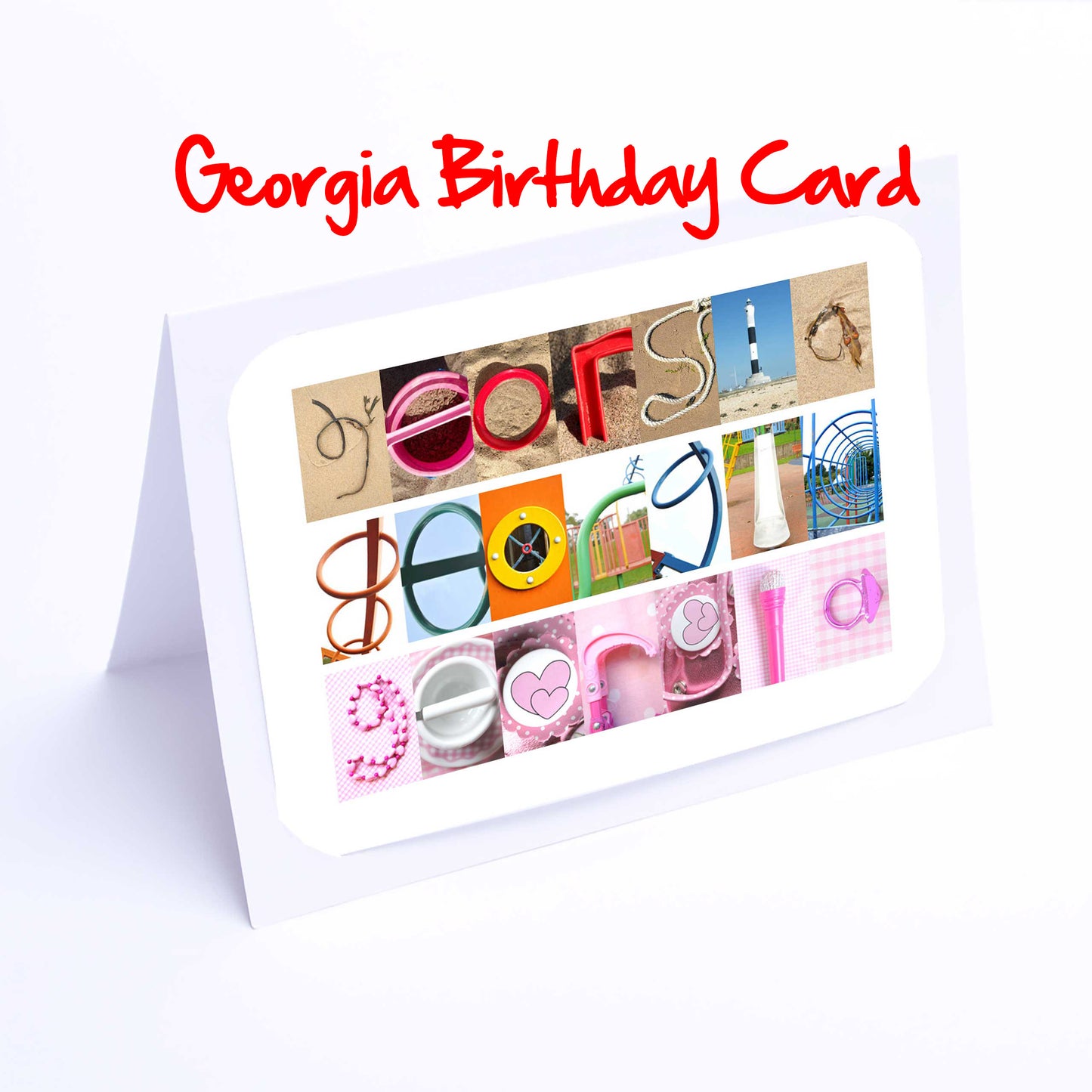 Gab - Gracie Girls Personalised Card - Gabrielle, Gemma, Georgia, Gill, Grace, Gracie Any name - Personalised Cards