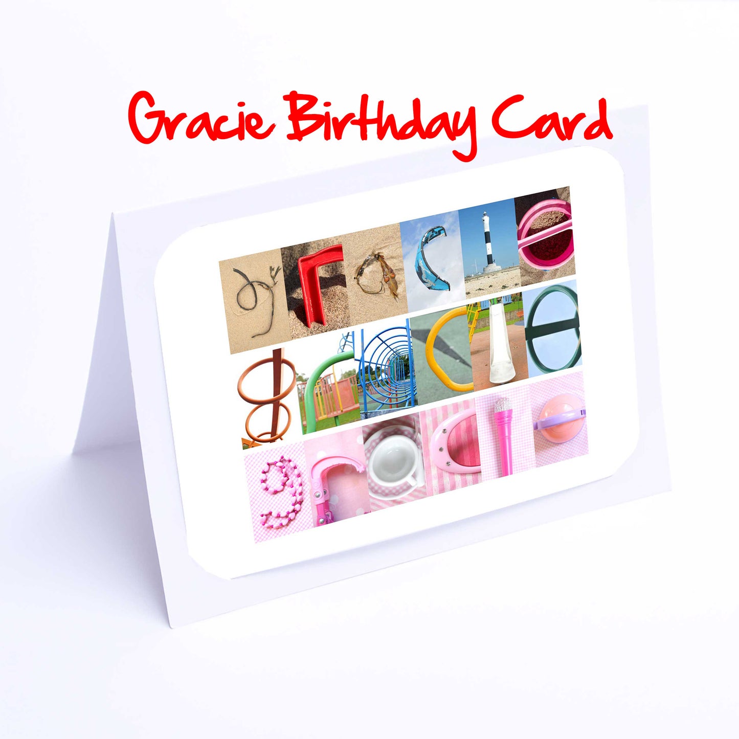 Gab - Gracie Girls Personalised Card - Gabrielle, Gemma, Georgia, Gill, Grace, Gracie Any name - Personalised Cards