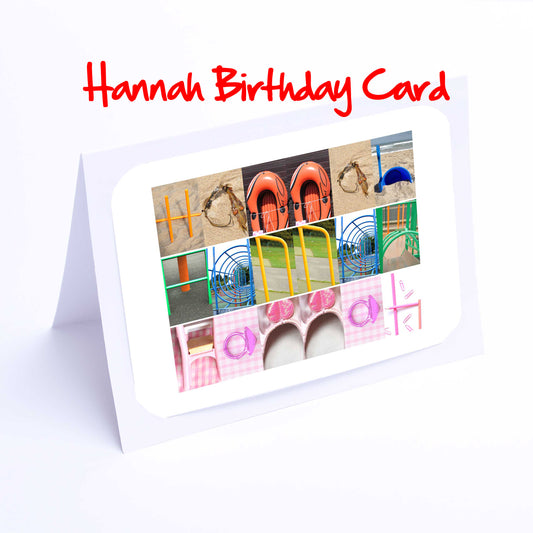 Hannah - Hope Girls Personalised Card - Hannah, Harriet, Hazel, Heather, Heidi, Helen, Holly, Hope - Girls BirthdayCard