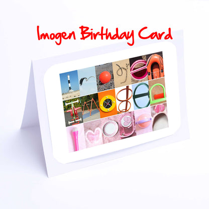 Imo - Ivy Girls Personalised Card - Imogen, India, Iris, Isabel, Isabella, Isabelle, Isla, Isobel, Issy, Ivy, Any name - Personalised Girls Cards
