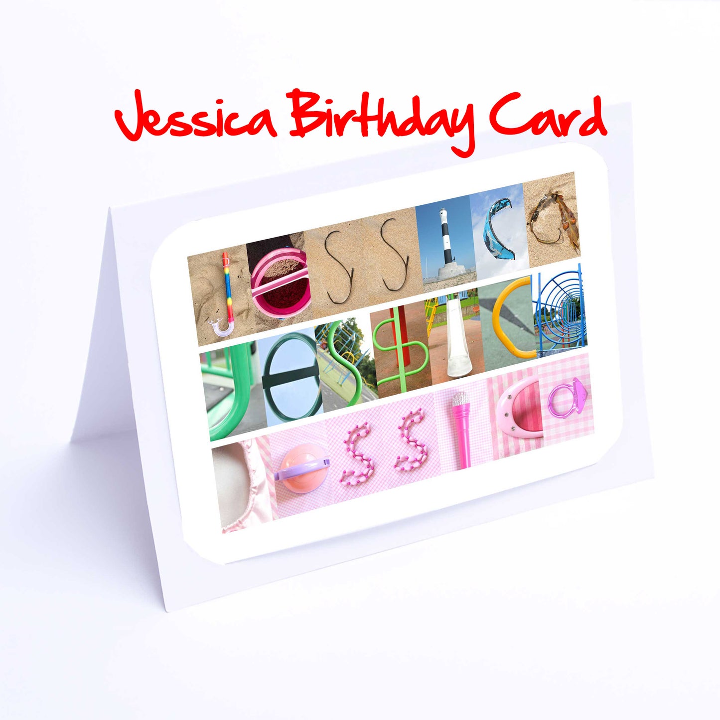 Jade - Janice Girls Personalised Card - Jade, Jasmine, Jemma, Jenna, Jenny, Jess, Jessica, Jessie Any name - Personalised Girls Cards
