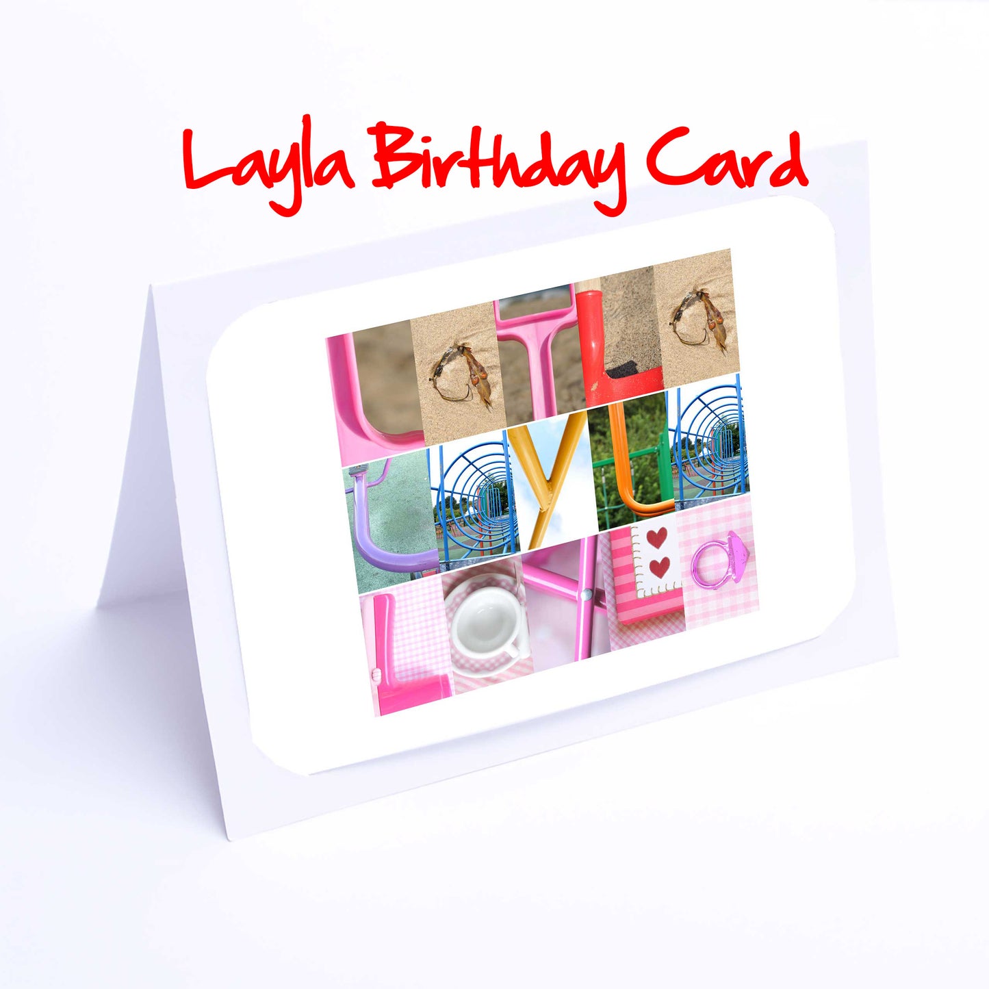 Lacey - Lexi Girls Personalised Card - Lacey, Lara, Laura, Lauren, Layla, Leah, Leila, Leonie, Lexi Any name - Personalised Girls Cards
