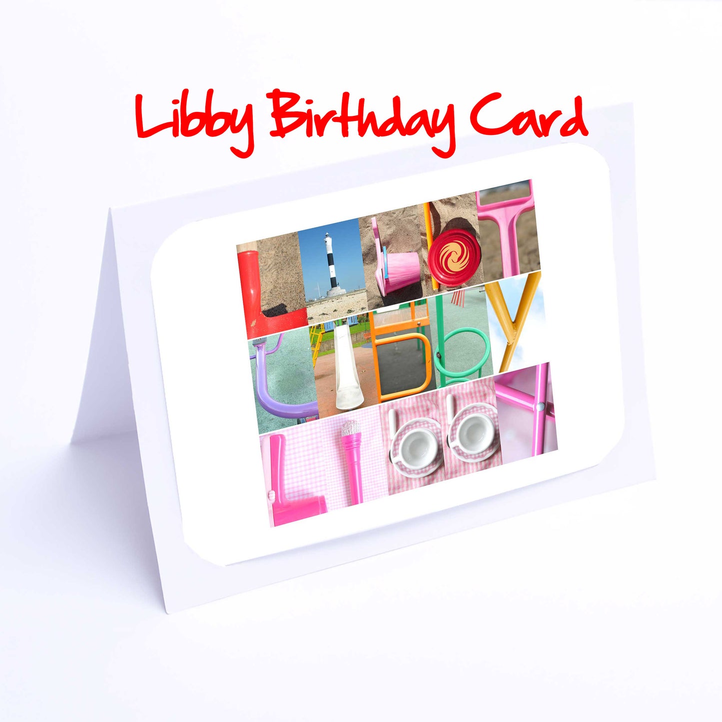 Libby - Lucy Girls Personalised Card - Libby, Liberty, Lilly, Lily, Lisa, Lois, Lorna, Lottie, Lucy Any name - Personalised Girls Cards
