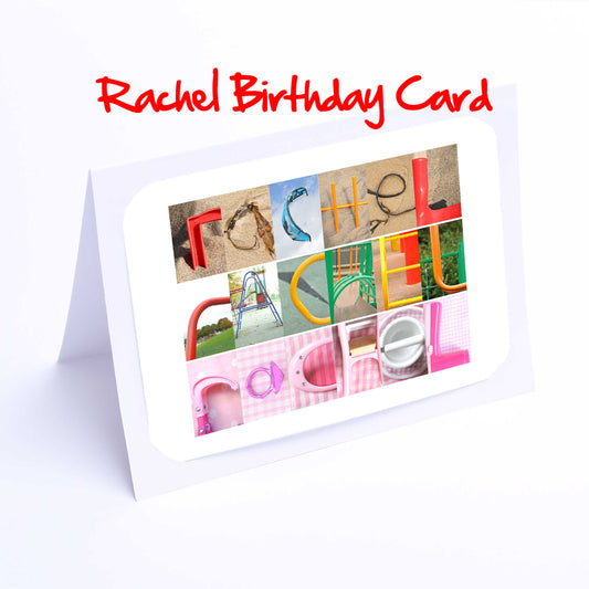 Rachel - Rebecca Girls Personalised Card - Rachel, Rebecca, Rhianna, Rhona, Rowan, Robyn, Rose, Ruby, Ruth Any name - Personalised Cards