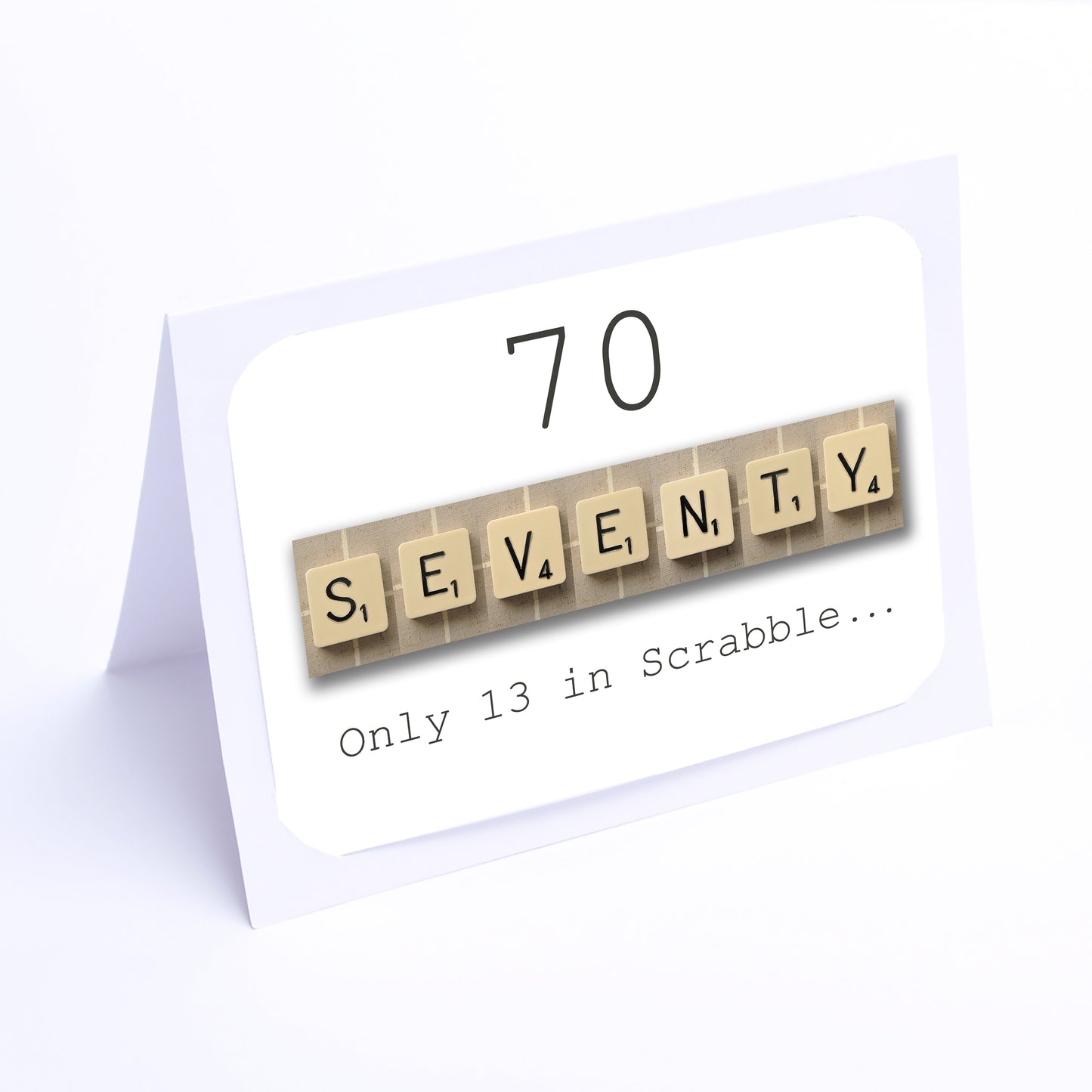 Scrabble Birthday Card Decade 70-79 years Scrabble Cards Any year available