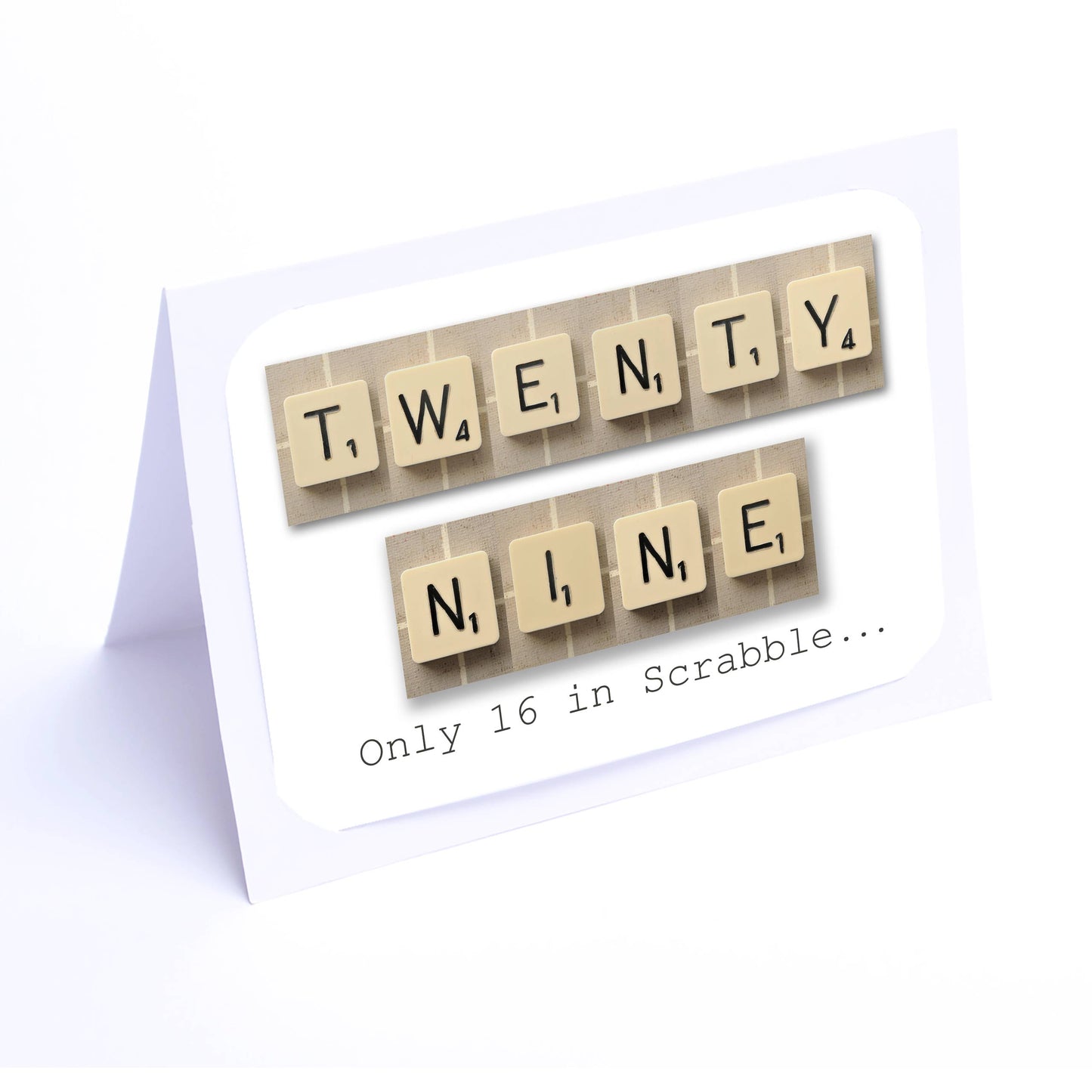 Scrabble Birthday Card Decade 16-29 years Scrabble Cards Any year available
