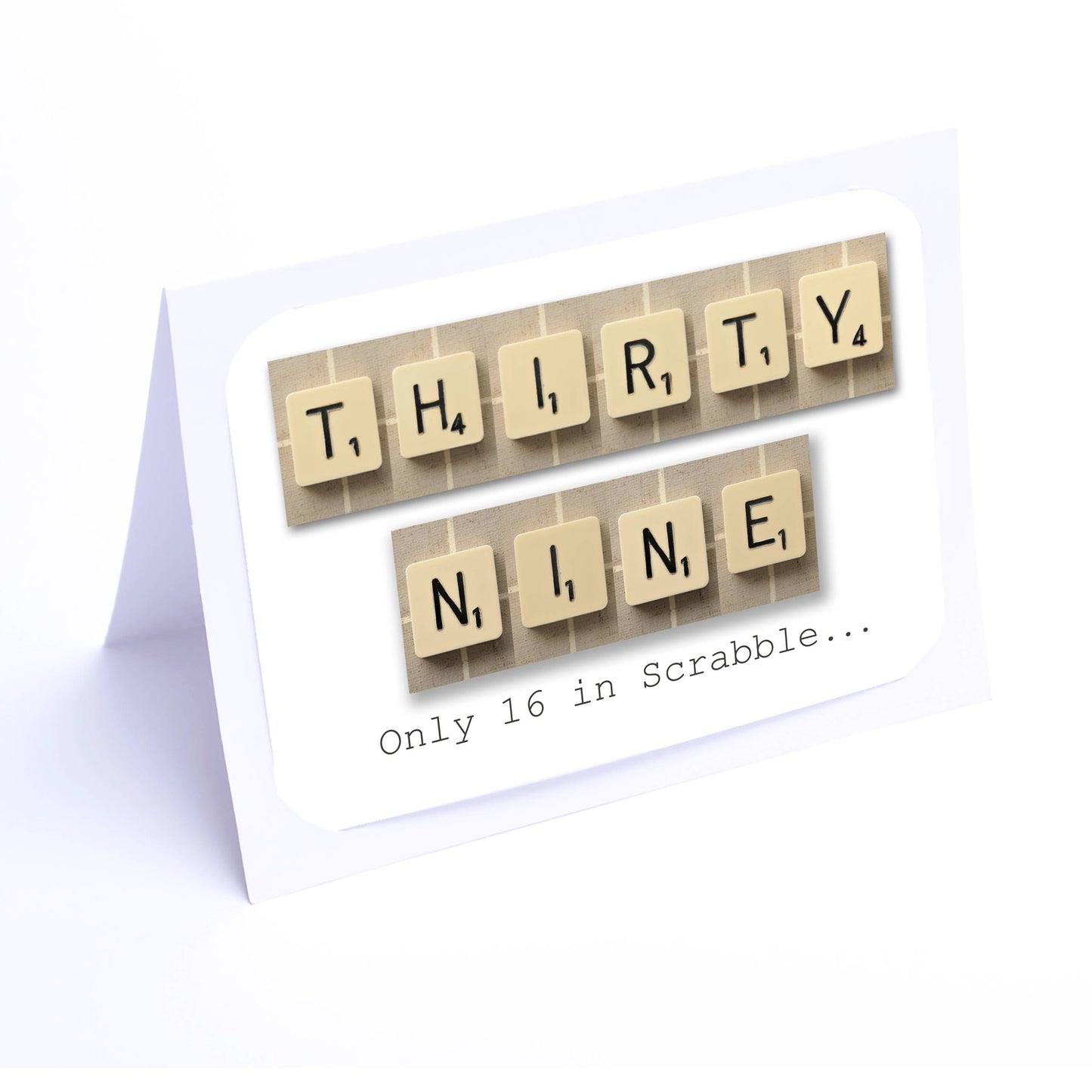 Scrabble Birthday Card Decade 30-39 years Scrabble Cards Any year available