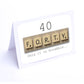 Decade Scrabble Birthday Card 70-60-50-40-90-80-30-20 Any year available