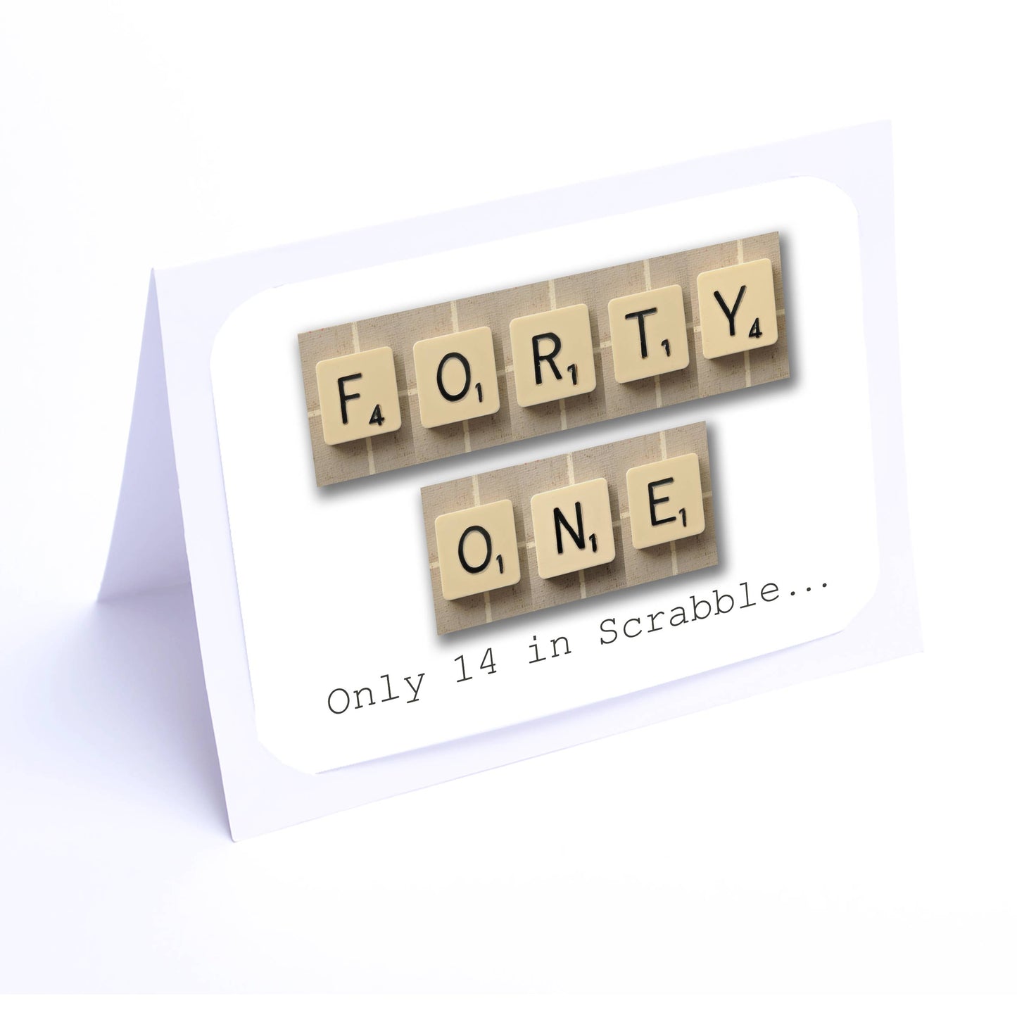 Scrabble Birthday Card Decade 40-49 years Scrabble Cards Any year available