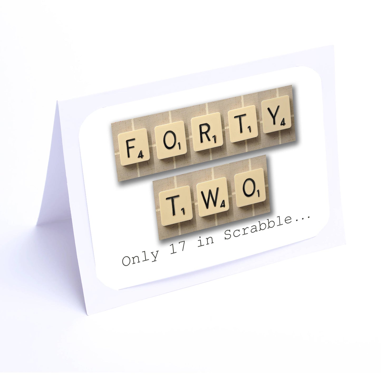 Scrabble Birthday Card Decade 40-49 years Scrabble Cards Any year available