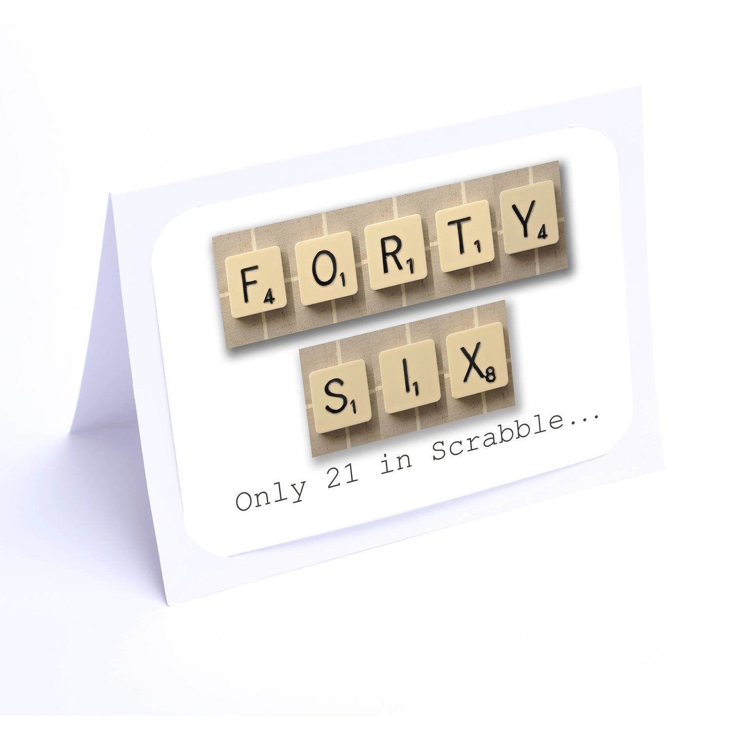 Scrabble Birthday Card Decade  40-49  years Scrabble Cards Any year available