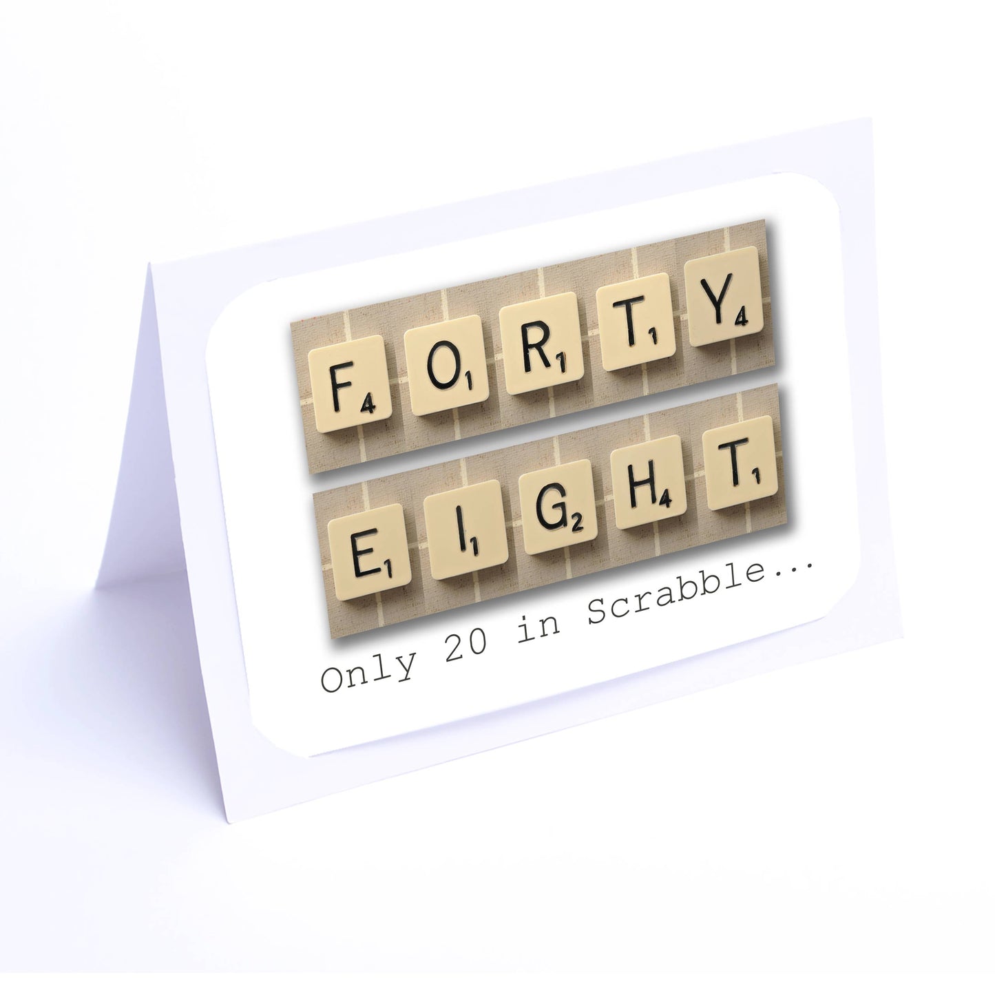 Scrabble Birthday Card Decade 40-49 years Scrabble Cards Any year available