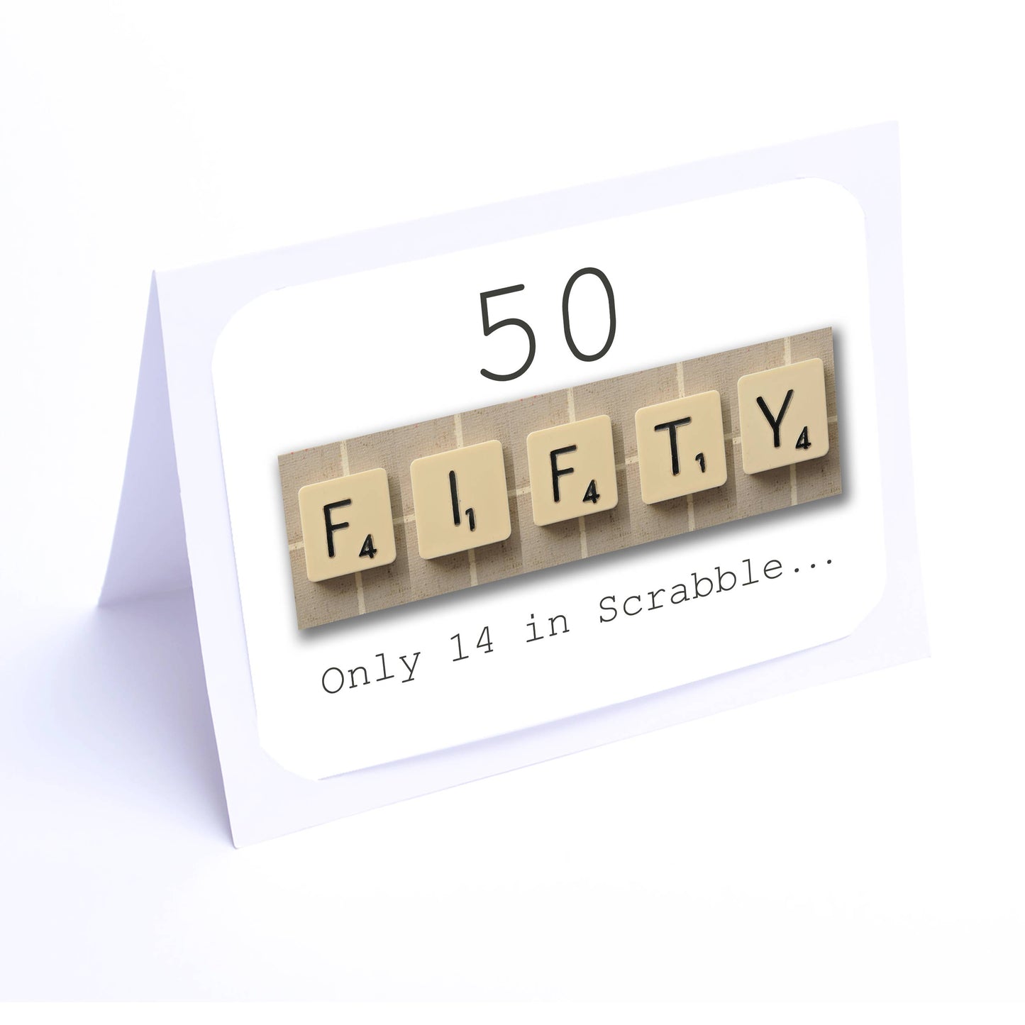 Scrabble Birthday Card Decade 50-59 years Scrabble Cards Any year available