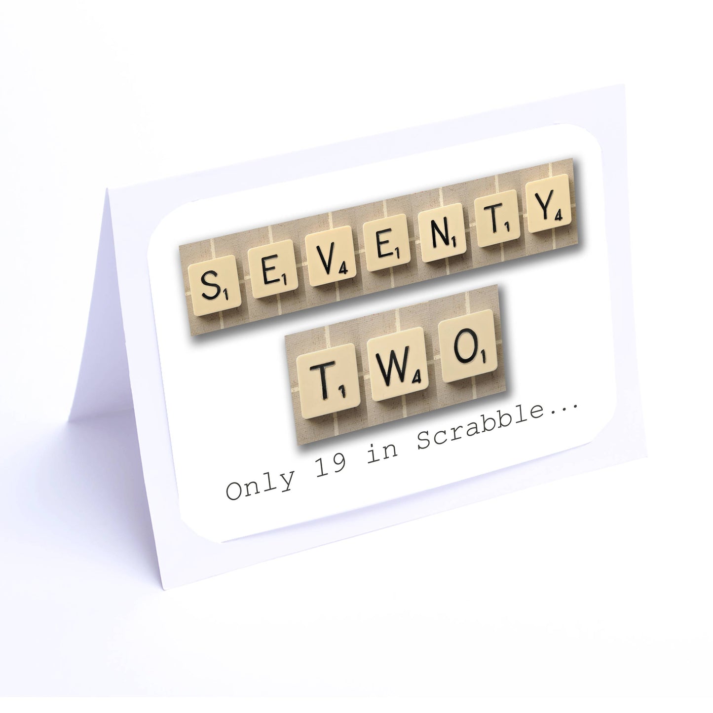 Scrabble Birthday Card Decade  70-79  years Scrabble Cards Any year available