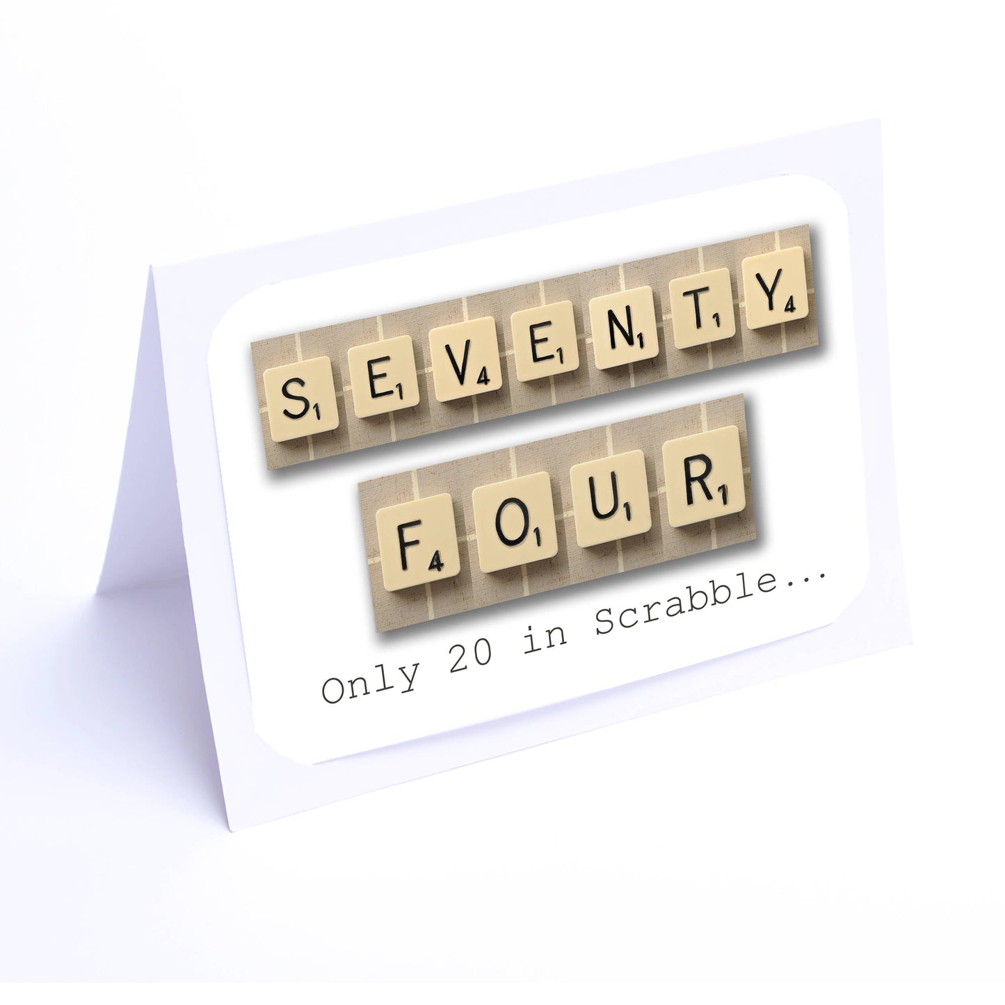 Scrabble Birthday Card Decade 70-79 years Scrabble Cards Any year available