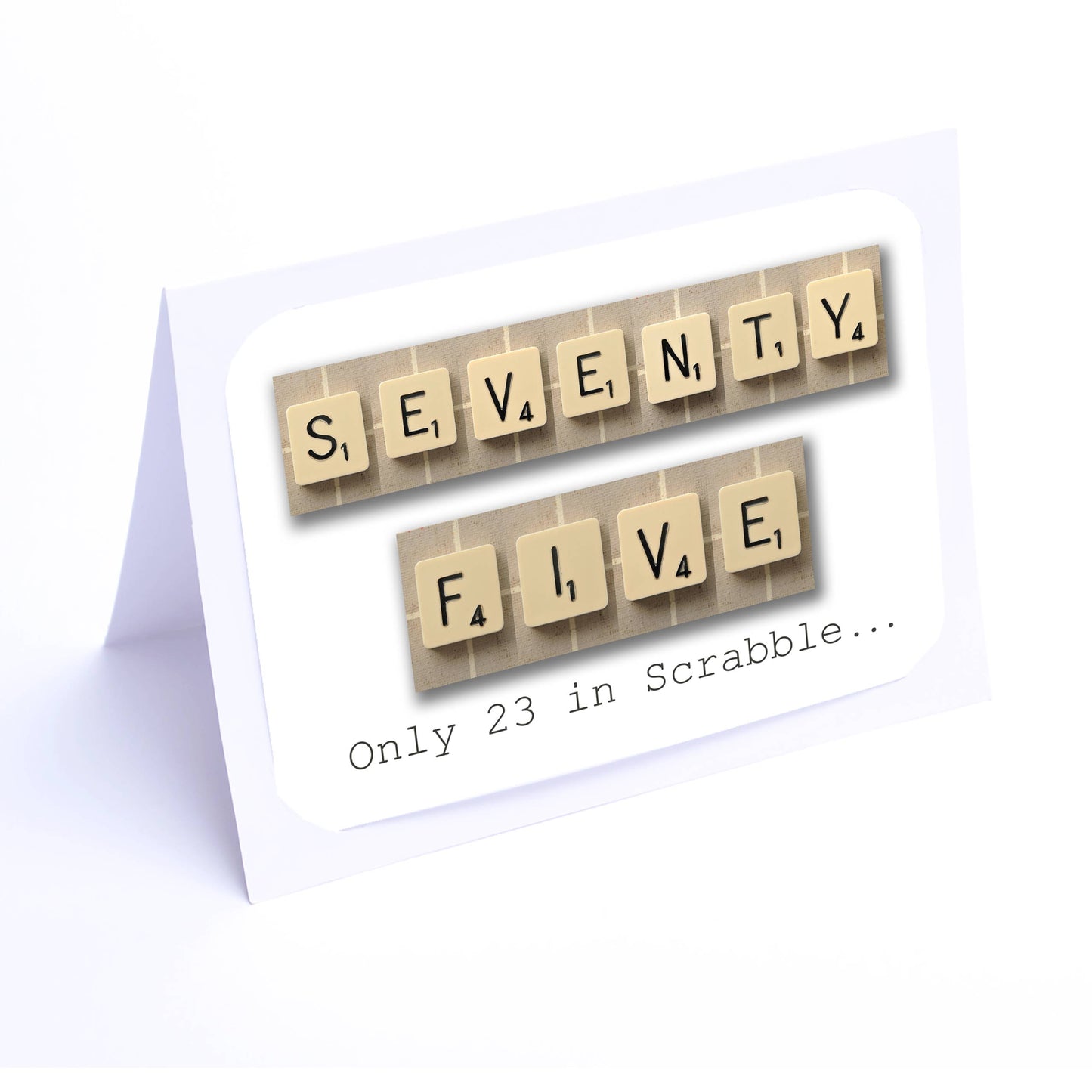 Scrabble Birthday Card Decade 70-79 years Scrabble Cards Any year available