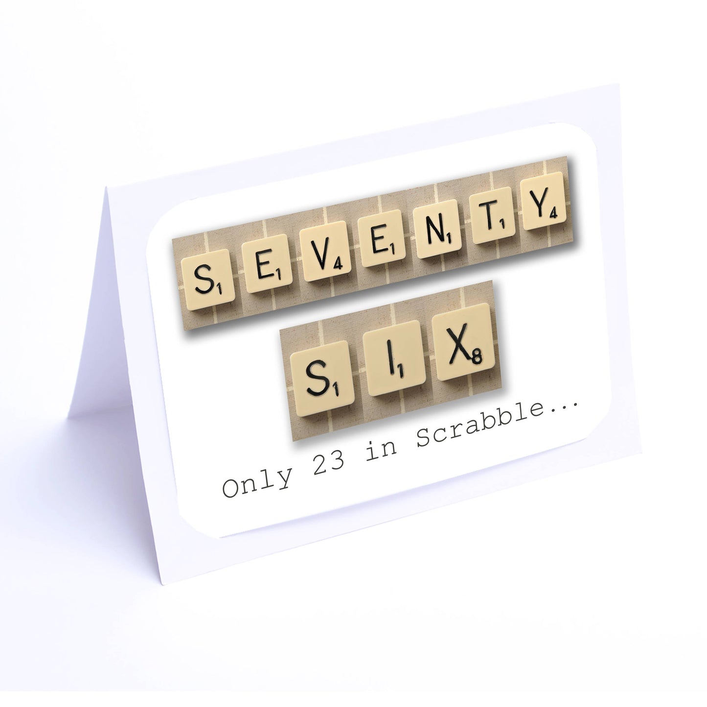 Scrabble Birthday Card Decade 70-79 years Scrabble Cards Any year available