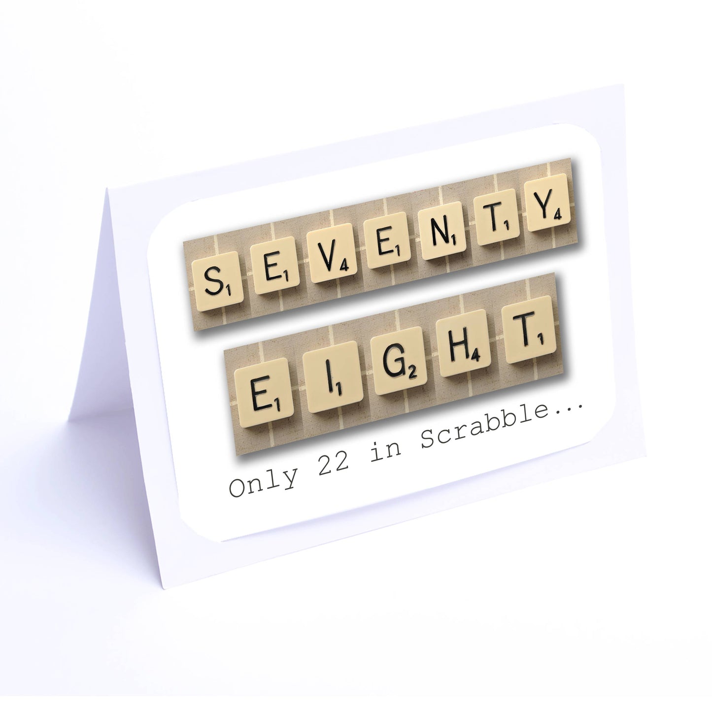 Scrabble Birthday Card Decade 70-79 years Scrabble Cards Any year available