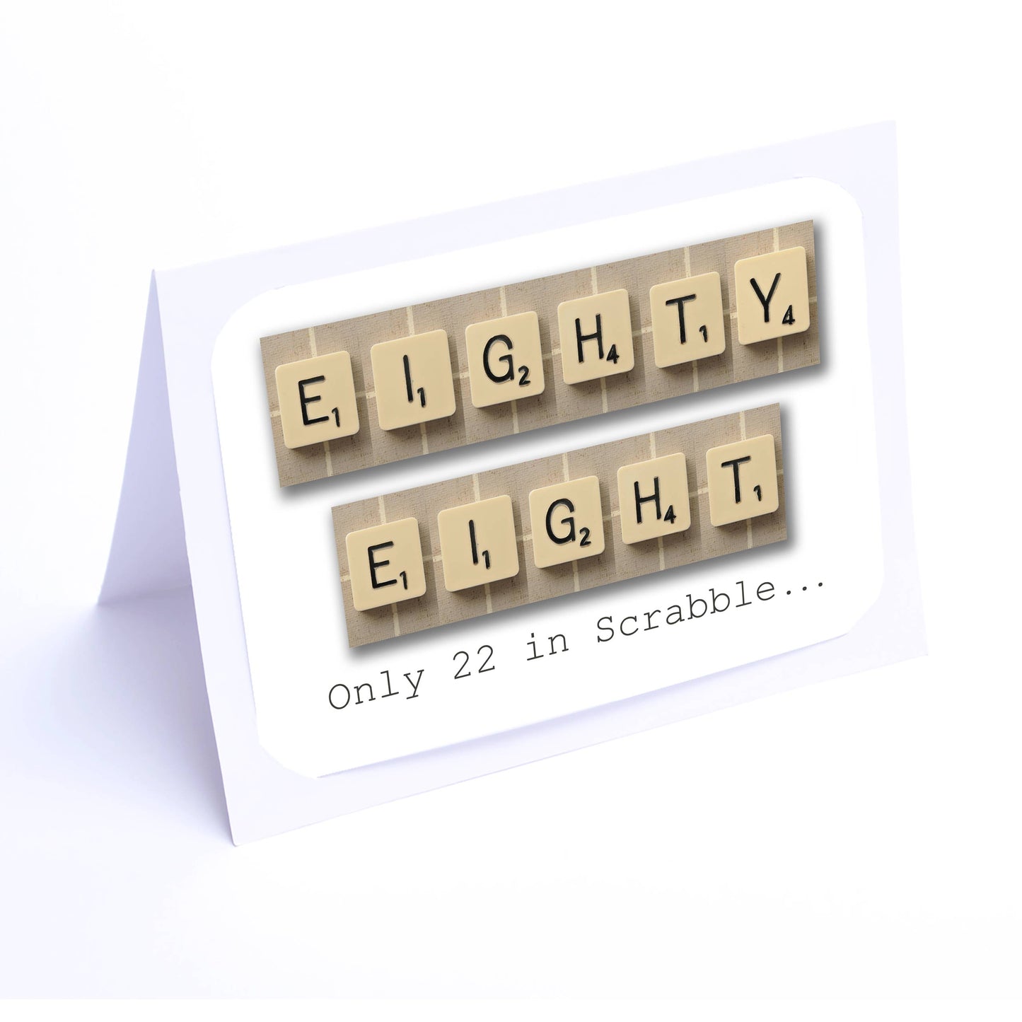 Scrabble Birthday Card Decade 80-89 years Scrabble Cards Any year available