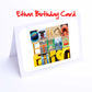Edw - Ewa Boys Personalised Card - Edward, Elijah, Elliot, Elliott, Ellis, Ethan, Euan, Evan, Ewan  Any name - Personalised Birthday Cards