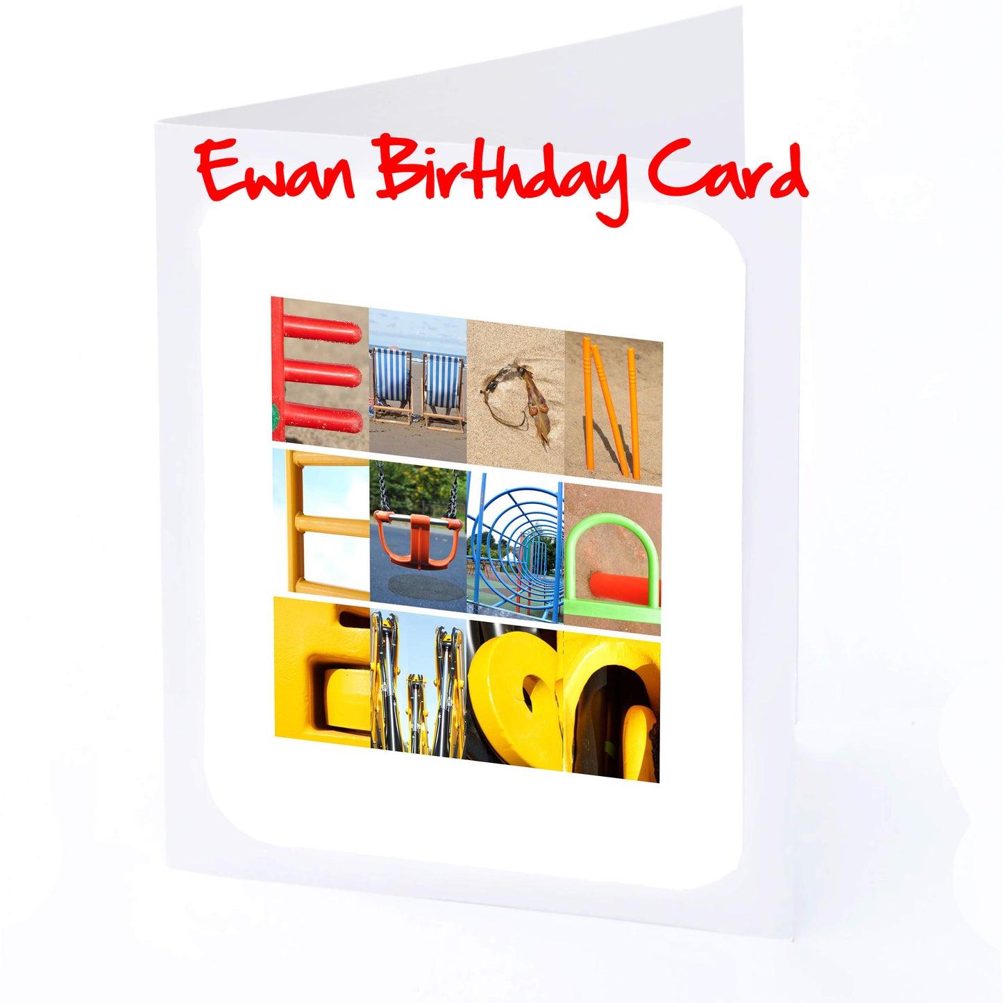 Edw - Ewa Boys Personalised Card - Edward, Elijah, Elliot, Elliott, Ellis, Ethan, Euan, Evan, Ewan Any name - Personalised Birthday Cards