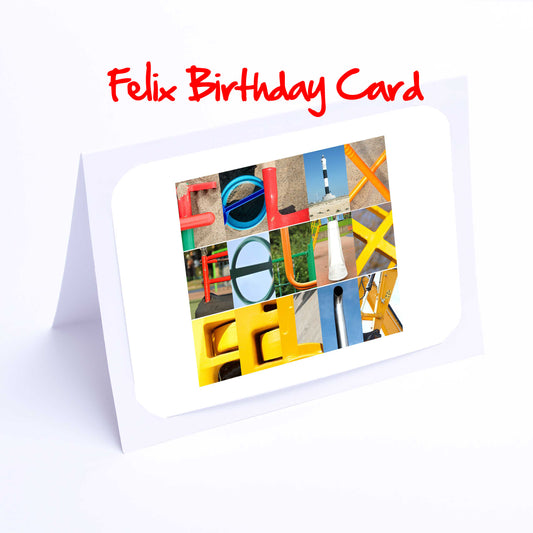 Fel - Gra Boys Personalised Card - Felix, Fergus, Finlay, Finley, Frazer, Freddie, Freddy, George, Graham  Any name - Personalised Birthday