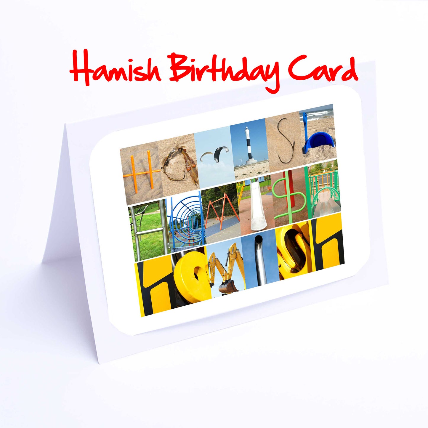 Ha - Isa Boys Personalised Card - Harry, Hal, Hamish, Harley, Harris, Harrison, Harvey, Henry, Isaac Any name - Personalised Birthday Card