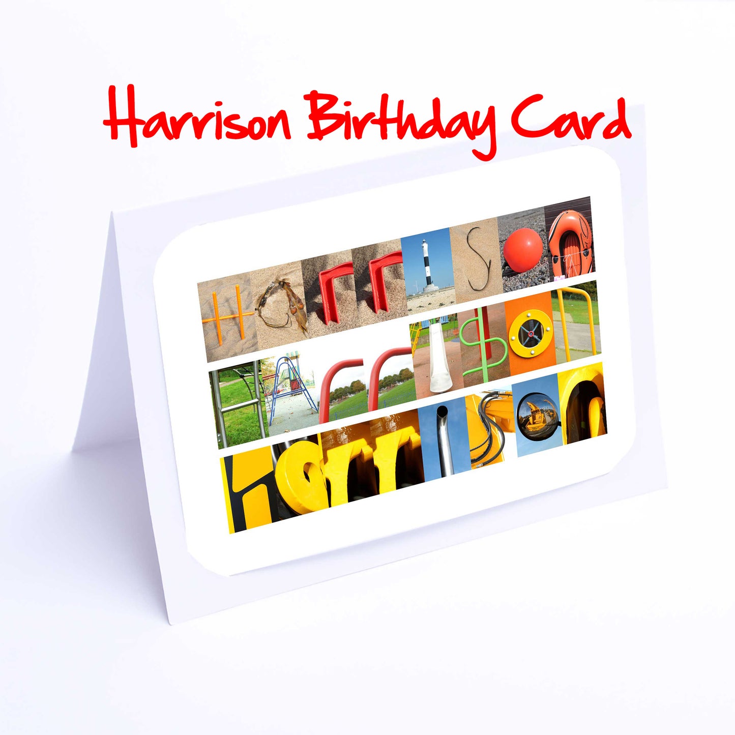 Ha - Isa Boys Personalised Card - Harry, Hal, Hamish, Harley, Harris, Harrison, Harvey, Henry, Isaac Any name - Personalised Birthday Card