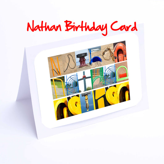 Nat - Owe Boys Personalised Card - Nathan, Neal, Niall, Nick, Noah, Oliver, Ollie, Oscar, Owen  Any name - Personalised Birthday Card