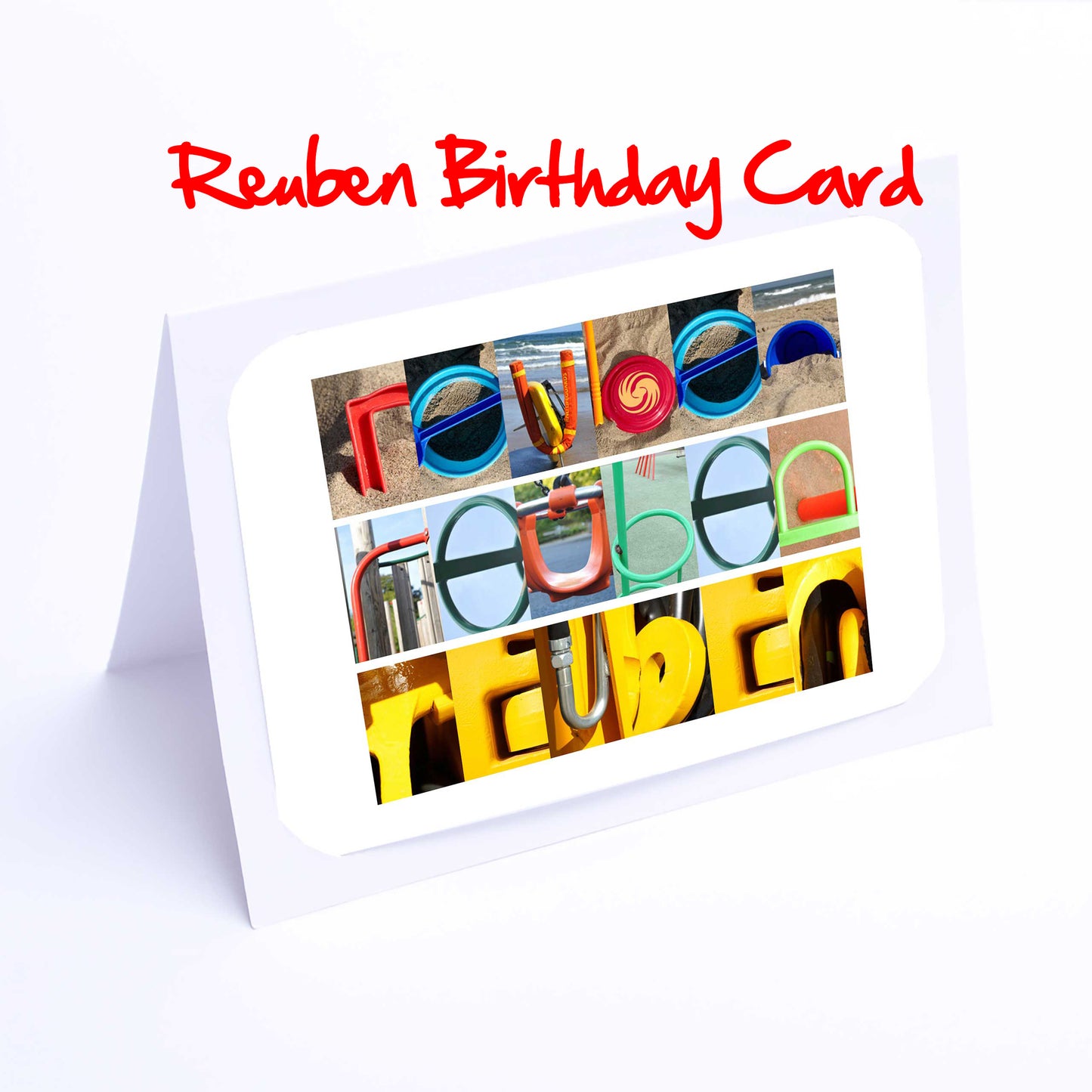 Ree- Rub Boys Personalised Card - Reece, Reuben, Rhys, Richard, Robbie, Rory, Rowan, Ryan, Ruben, Any name - Personalised Birthday Card