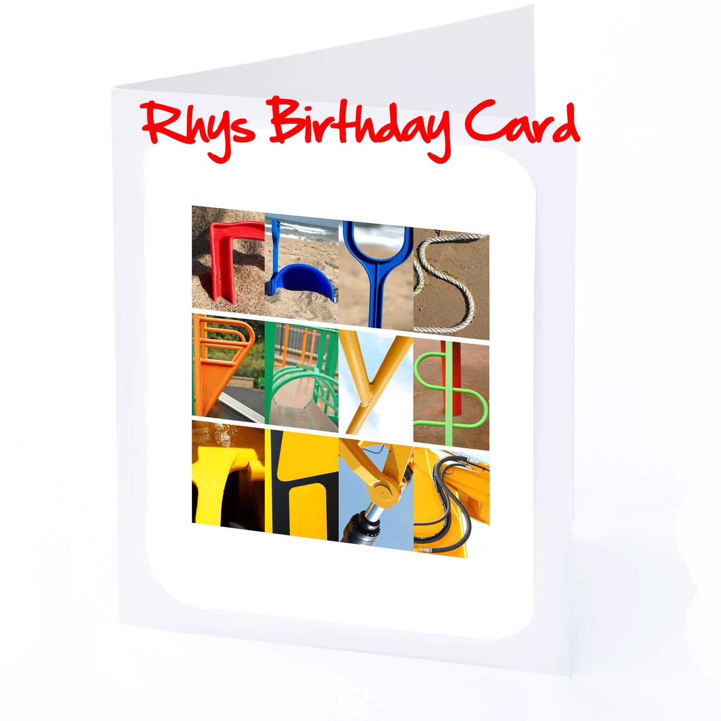 Ree- Rub Boys Personalised Card - Reece, Reuben, Rhys, Richard, Robbie, Rory, Rowan, Ryan, Ruben, Any name - Personalised Birthday Card