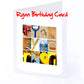 Ree- Rub  Boys Personalised Card - Reece, Reuben, Rhys, Richard, Robbie, Rory, Rowan, Ryan, Ruben,  Any name - Personalised Birthday Card