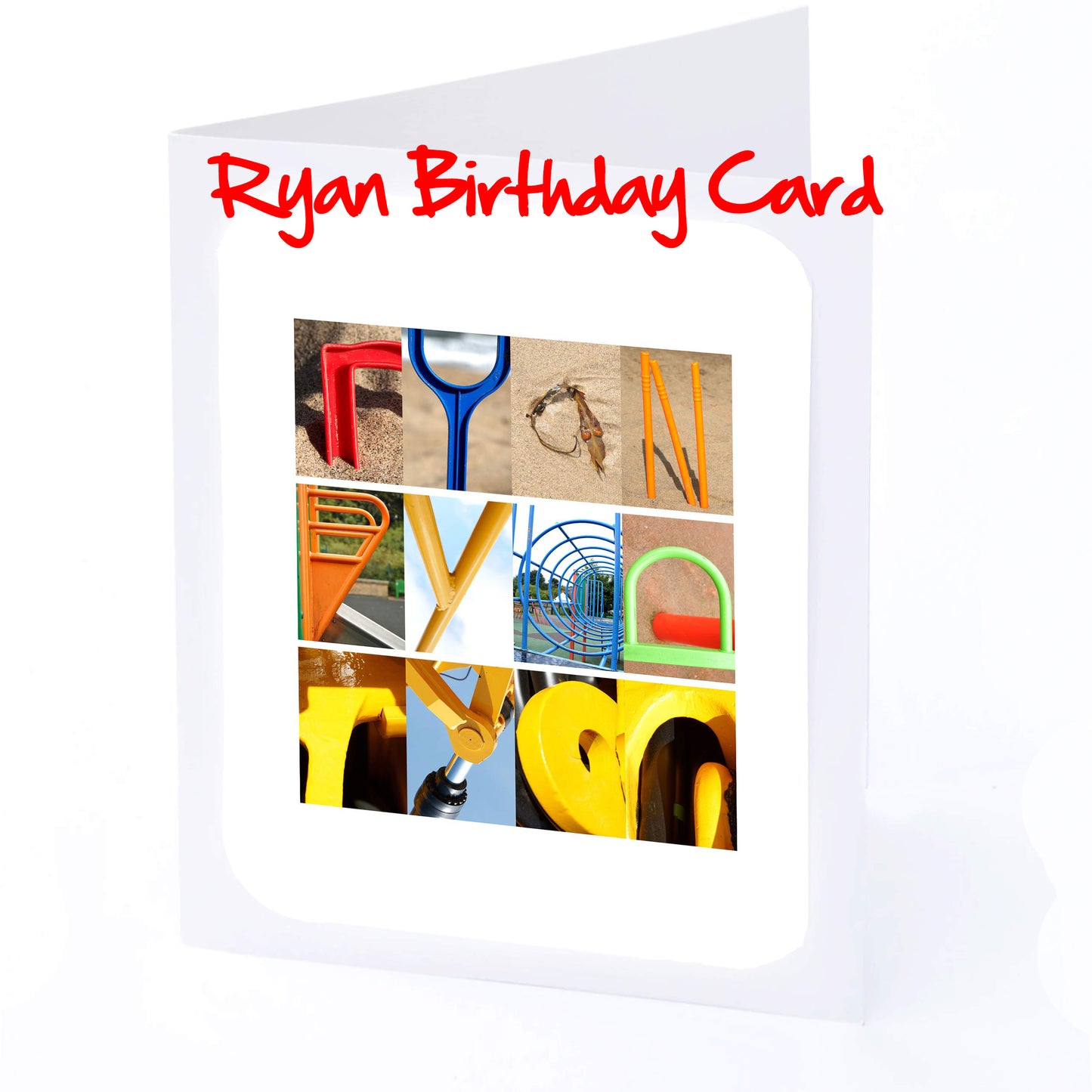 Ree- Rub Boys Personalised Card - Reece, Reuben, Rhys, Richard, Robbie, Rory, Rowan, Ryan, Ruben, Any name - Personalised Birthday Card