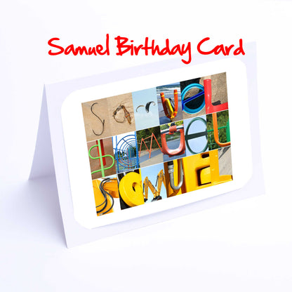 Sam - Stu Boys Personalised Card - Samuel, Sam, Scott, Sebastian, Seth, Simon, Sonny, Stanley, Stuart, Any name - Personalised Birthdays