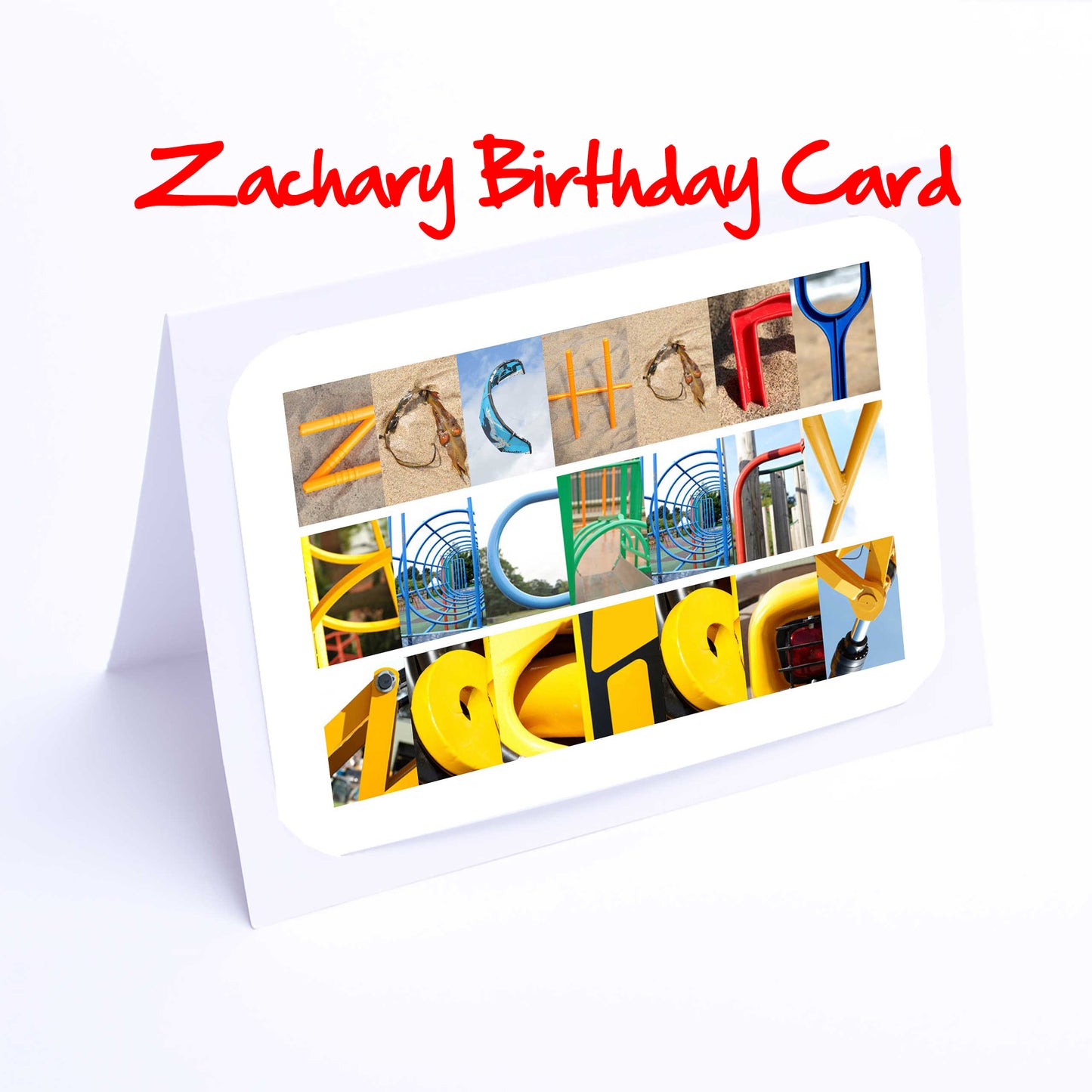 Val - Zac Boys Personalised Card - Valentino, Wesley, William, Xander, Xavier, Zac, Zach, Zachary, Zak Any name - Personalised Birthday