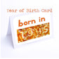 Spaghetti Numbers Birthday Cards Year of Birth
