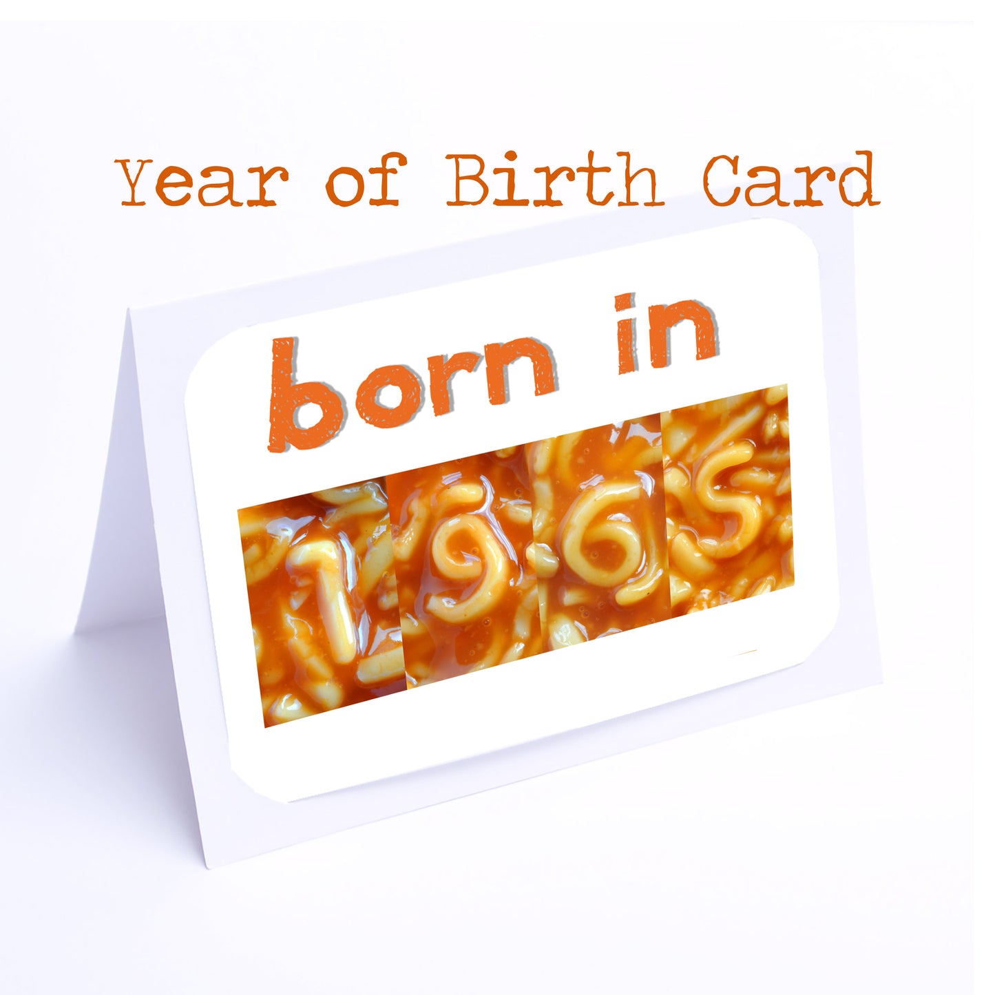 Spaghetti Numbers Birthday Cards Year of Birth