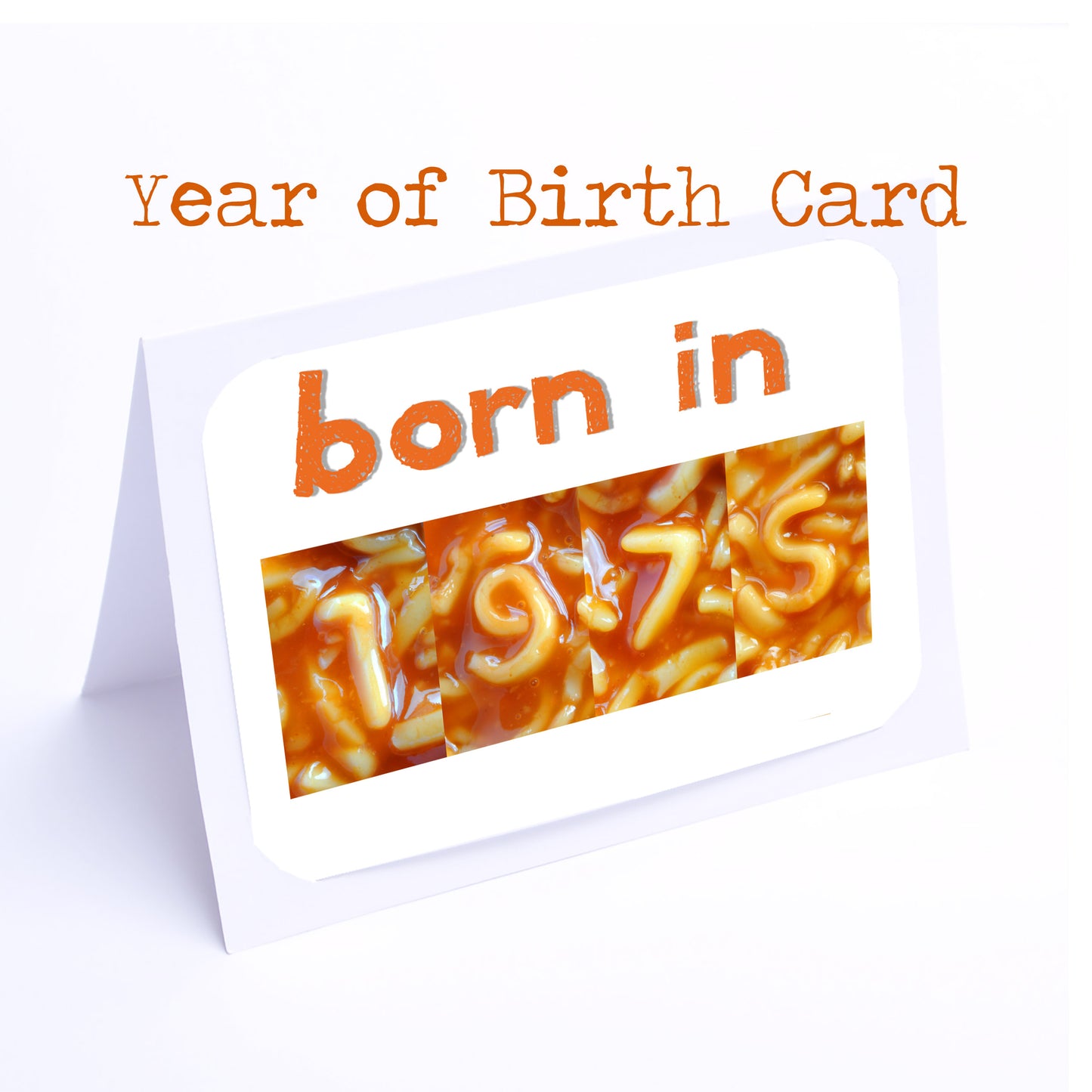 Spaghetti Numbers Birthday Cards Year of Birth