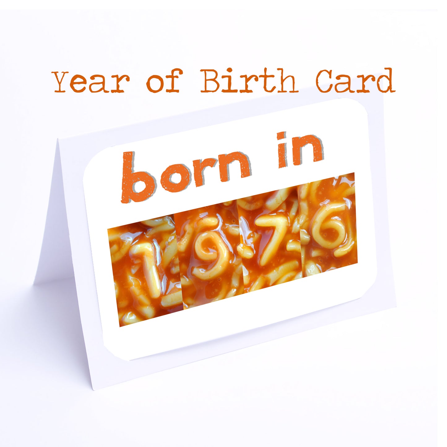 Spaghetti Numbers Birthday Cards Year of Birth