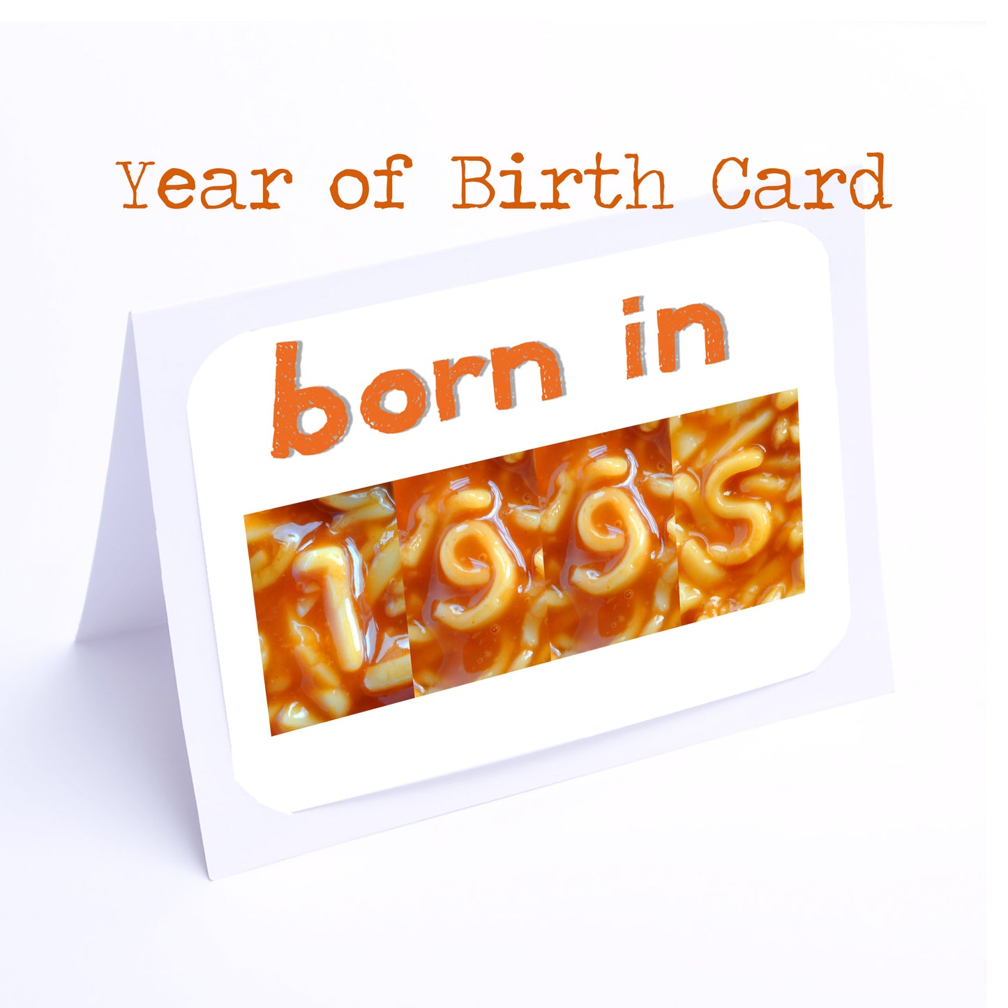 Spaghetti Numbers Birthday Cards Year of Birth
