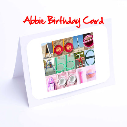 Abbie - Alisha Girls Birthday Card - Abbie, Abigail, Aimee, Alanna, Alexa, Alexis, Alice, Alicia, Alisha,  Any name - Any name - Girls Cards