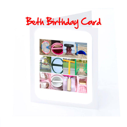 Bet- Bry Girls Personalised Card - Beth, Bethan, Bethany, Betsy, Betty, Bobbie, Brittany, Brooke, Bryony Any name - Girls Birthday  Cards